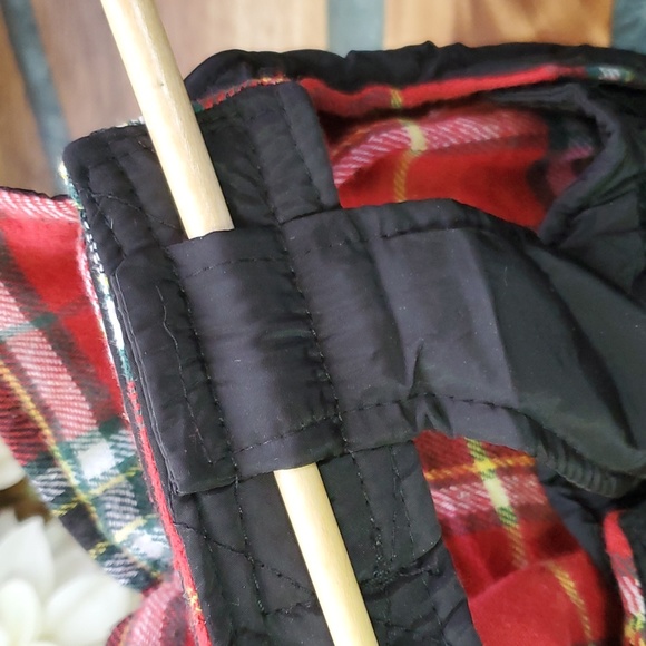 Dog Coat XS - Reversible Red Flannel/Black - Picture 11 of 11